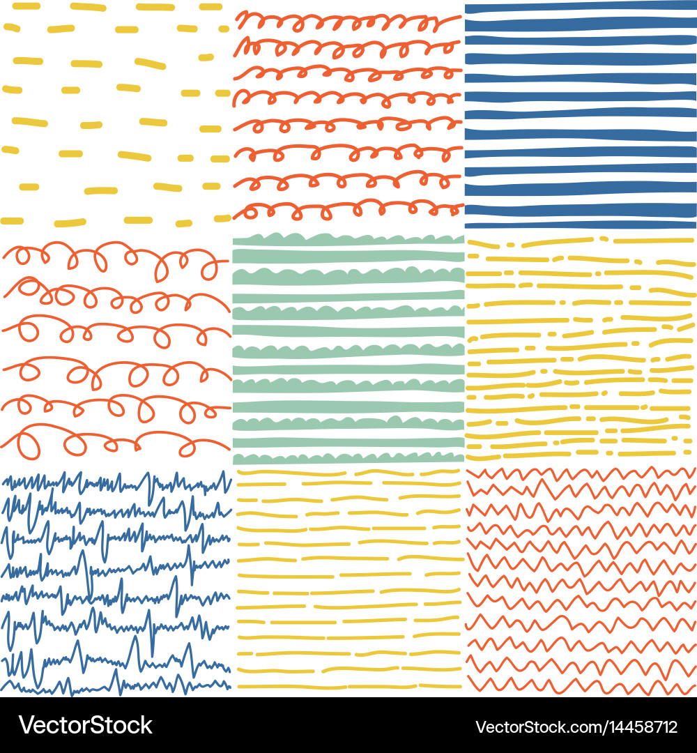 Abstract Line Pattern Set vector image