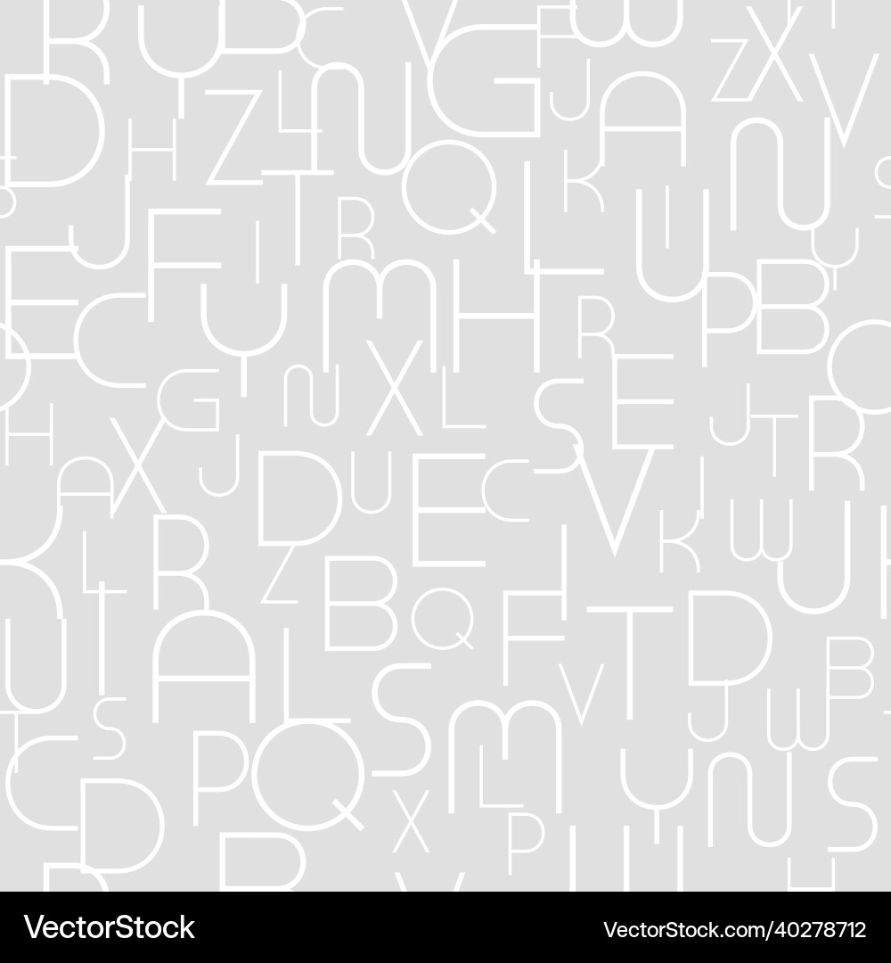 Abstract seamless alphabet pattern with stylish vector image