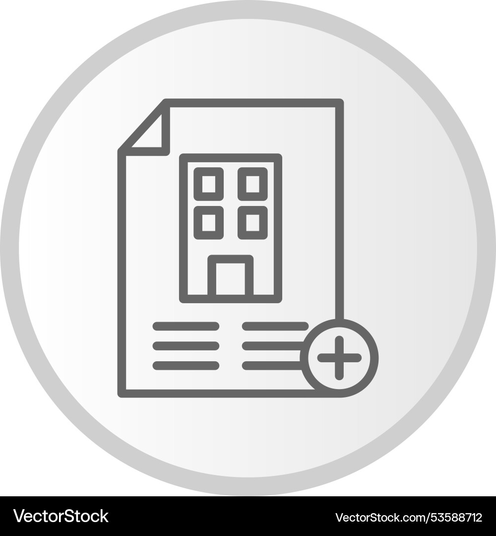 Add file line circle grey icon vector image