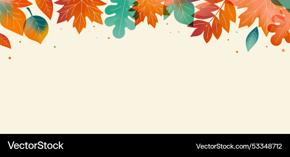 Autumn fall background leaves pattern Royalty Free Vector