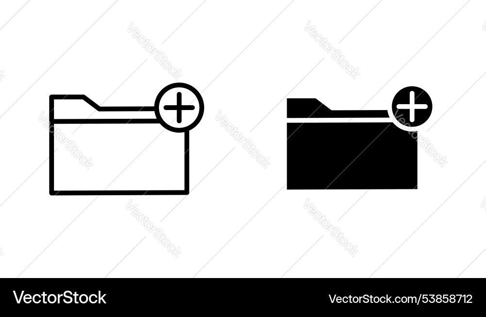 Create folder icon set vector image