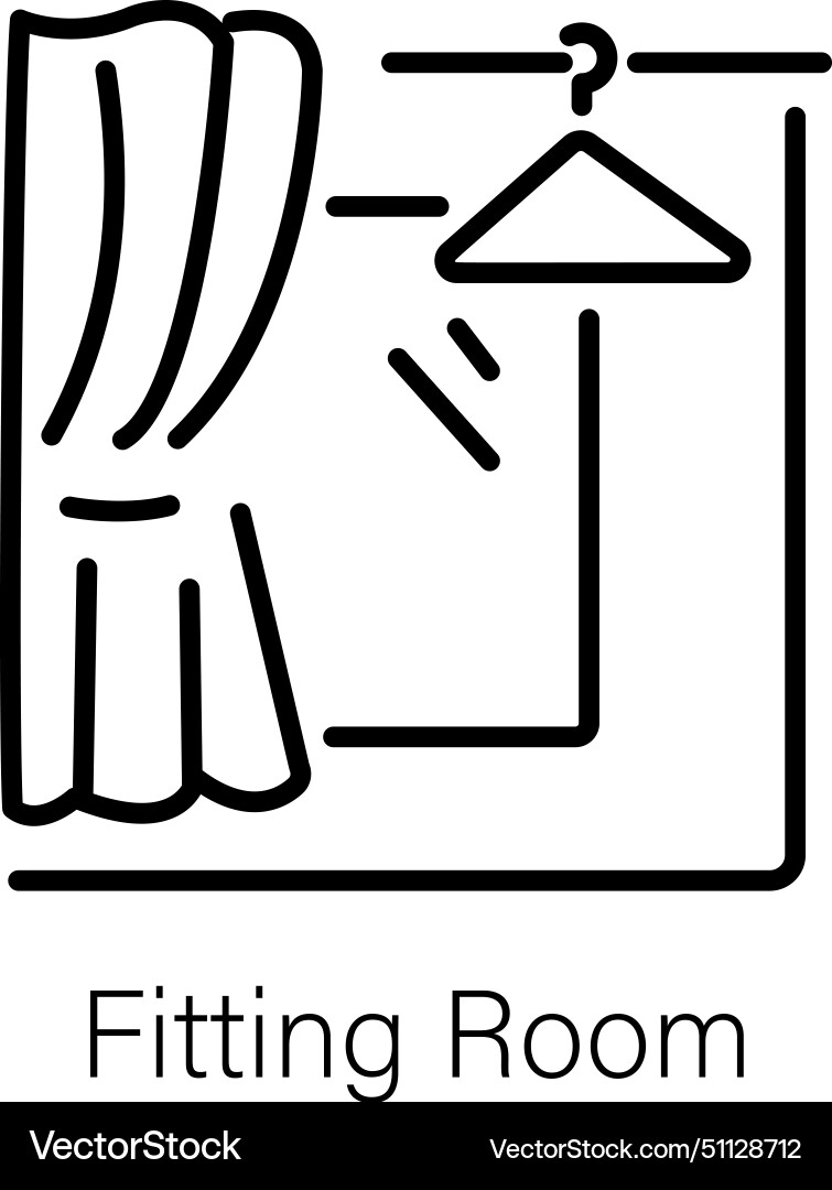 Fitting room Royalty Free Vector Image VectorStock