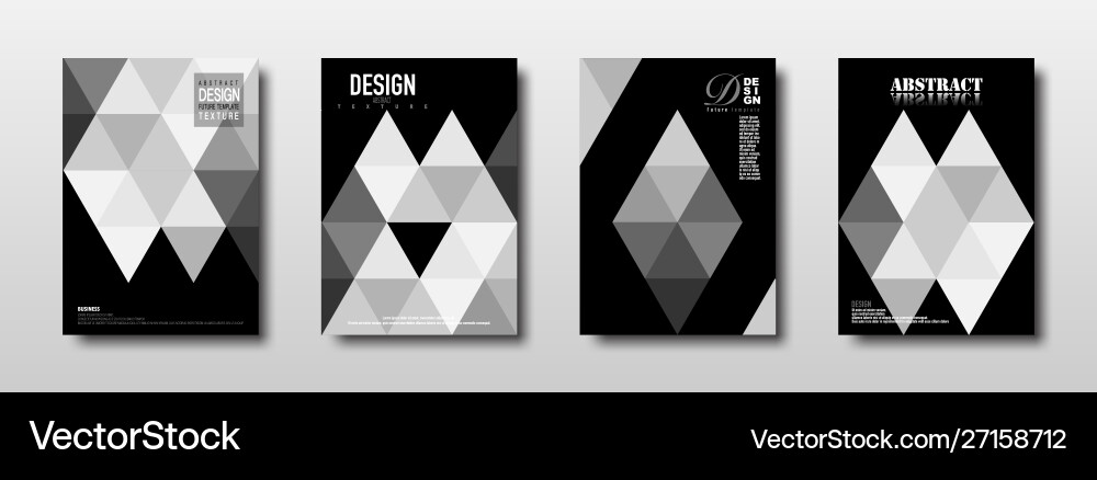 Future template design with monochrome triangle Future template design with monochrome triangle vector image