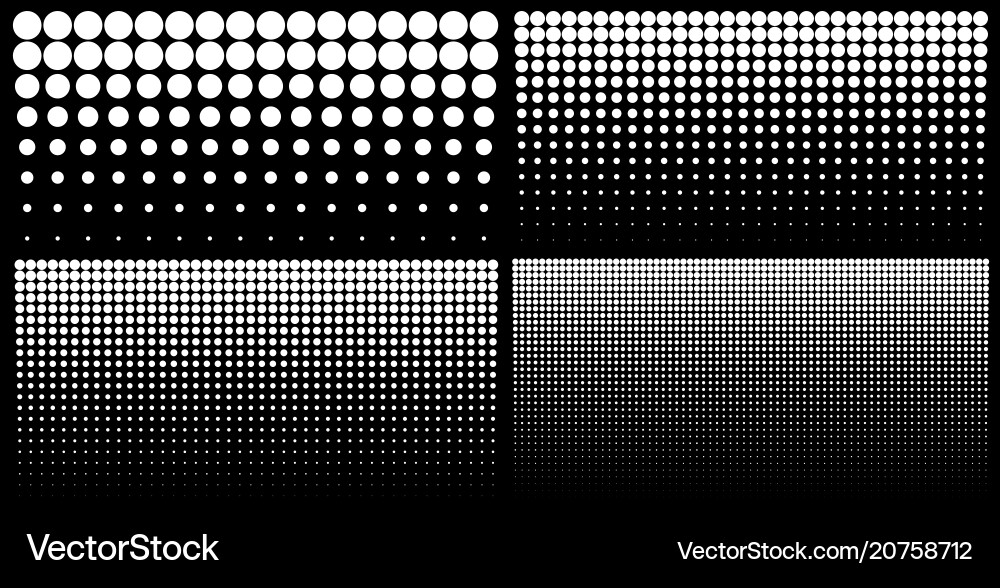 Halftone Dot Gradient Backgrounds vector image