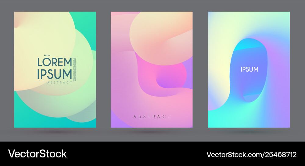 Liquid color collection fluid gradient design Liquid color collection fluid gradient design vector image