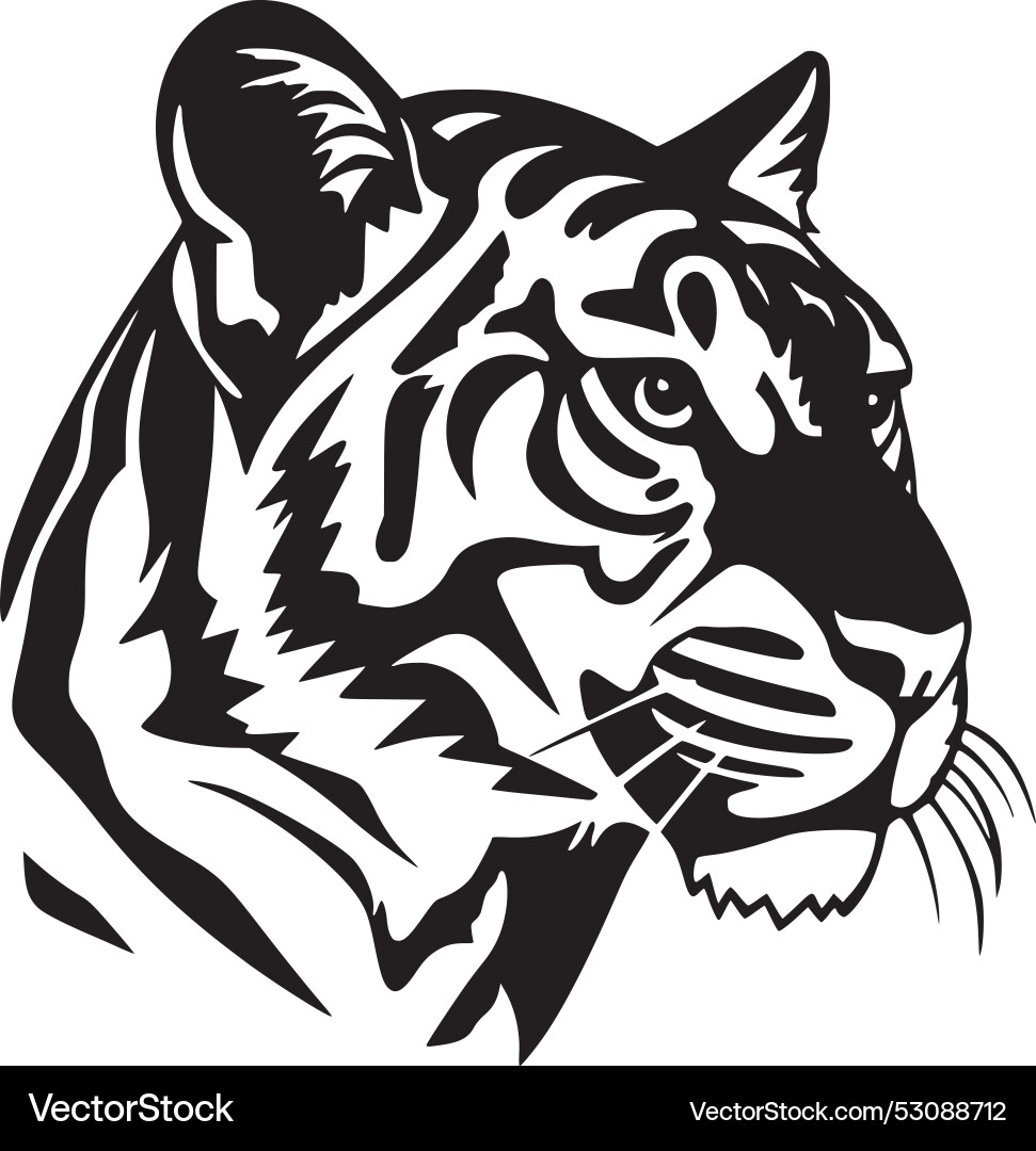 Ocelot - black and white isolated icon Royalty Free Vector
