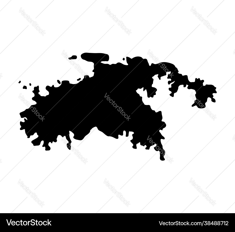 St. John Island Silhouette Vector Image