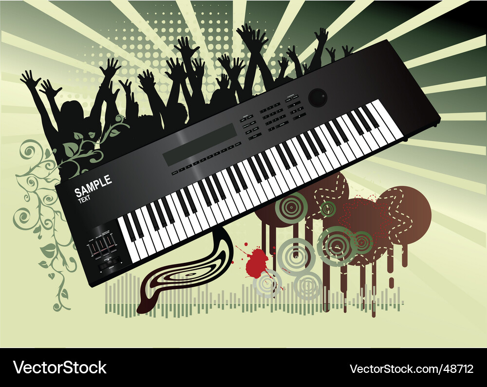 Synthesizer background Vector Image