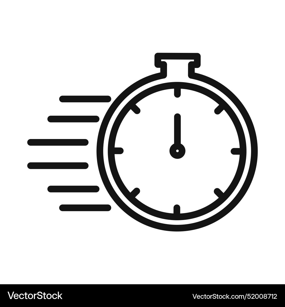Time fast icon for speed optimization tools Vector Image