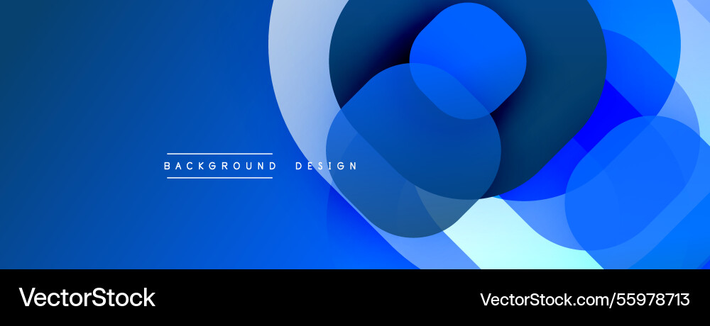 Circular abstract design with overlapping Vector Image