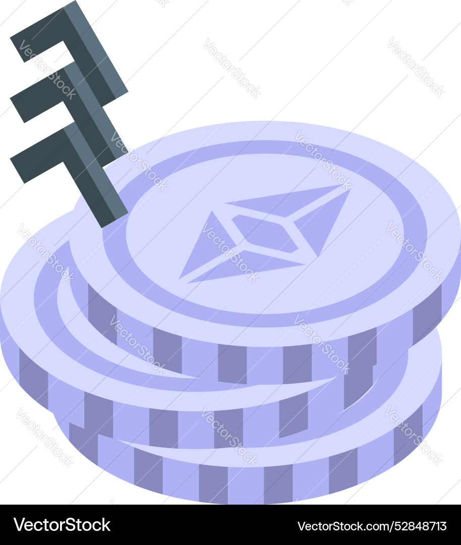 Ethereum key unlocking stack of cryptocurrency Ethereum key unlocking stack of cryptocurrency vector image