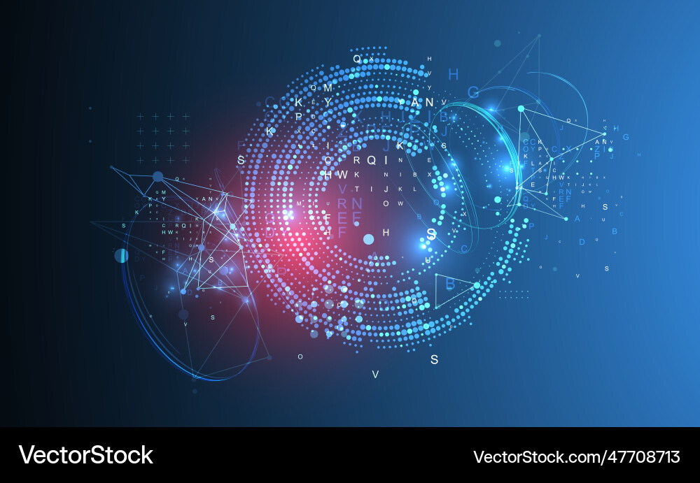 Halftone science background with connecting dots Halftone science background with connecting dots vector image