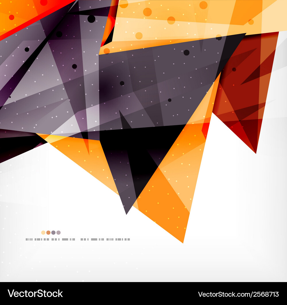 Modern 3d glossy overlapping triangles Vector Image