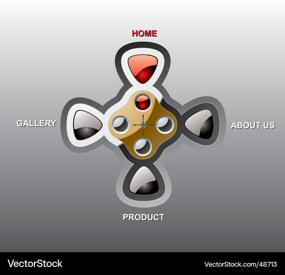 Modern Website Template - Minimalist Console Vector Image