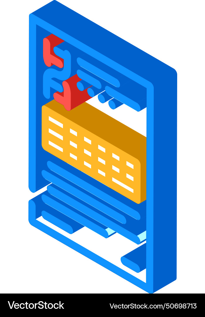 Researching topics technical writer isometric icon