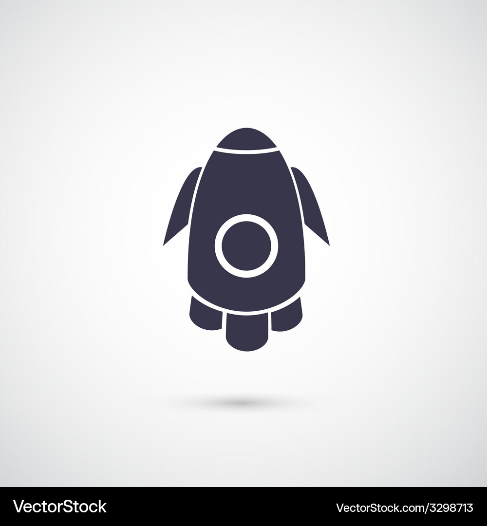 Rocket icon isolated on background Vector Image