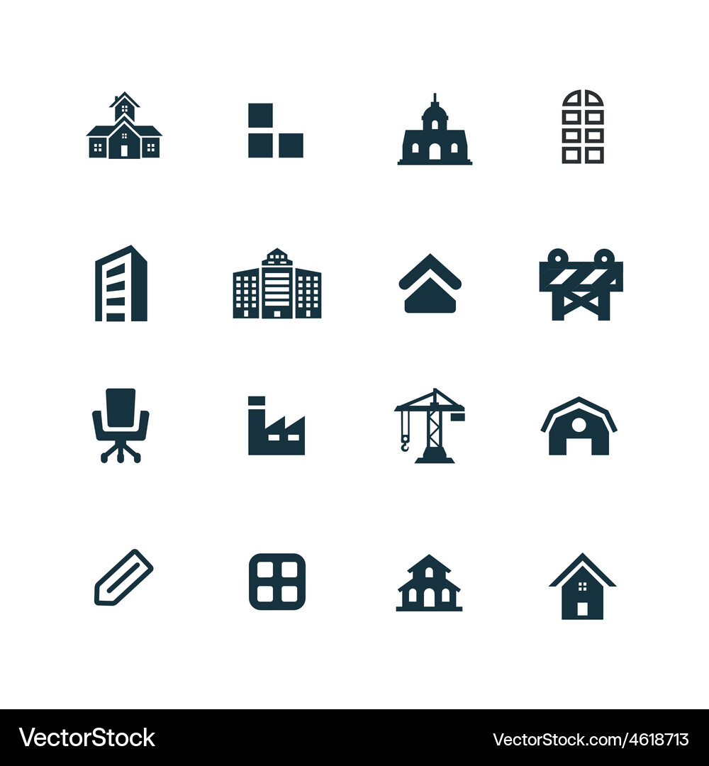Set of architecture icons Vector Image