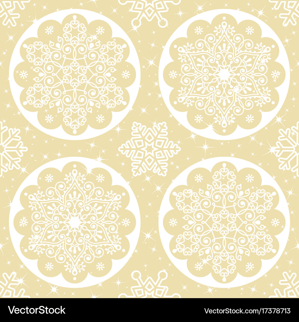 Winter Snowflake Pattern vector image