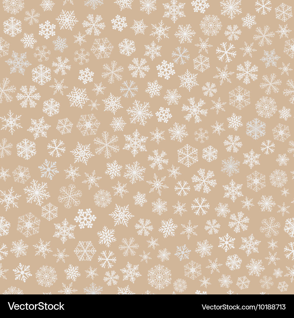 Winter Snowflake Seamless Pattern vector image
