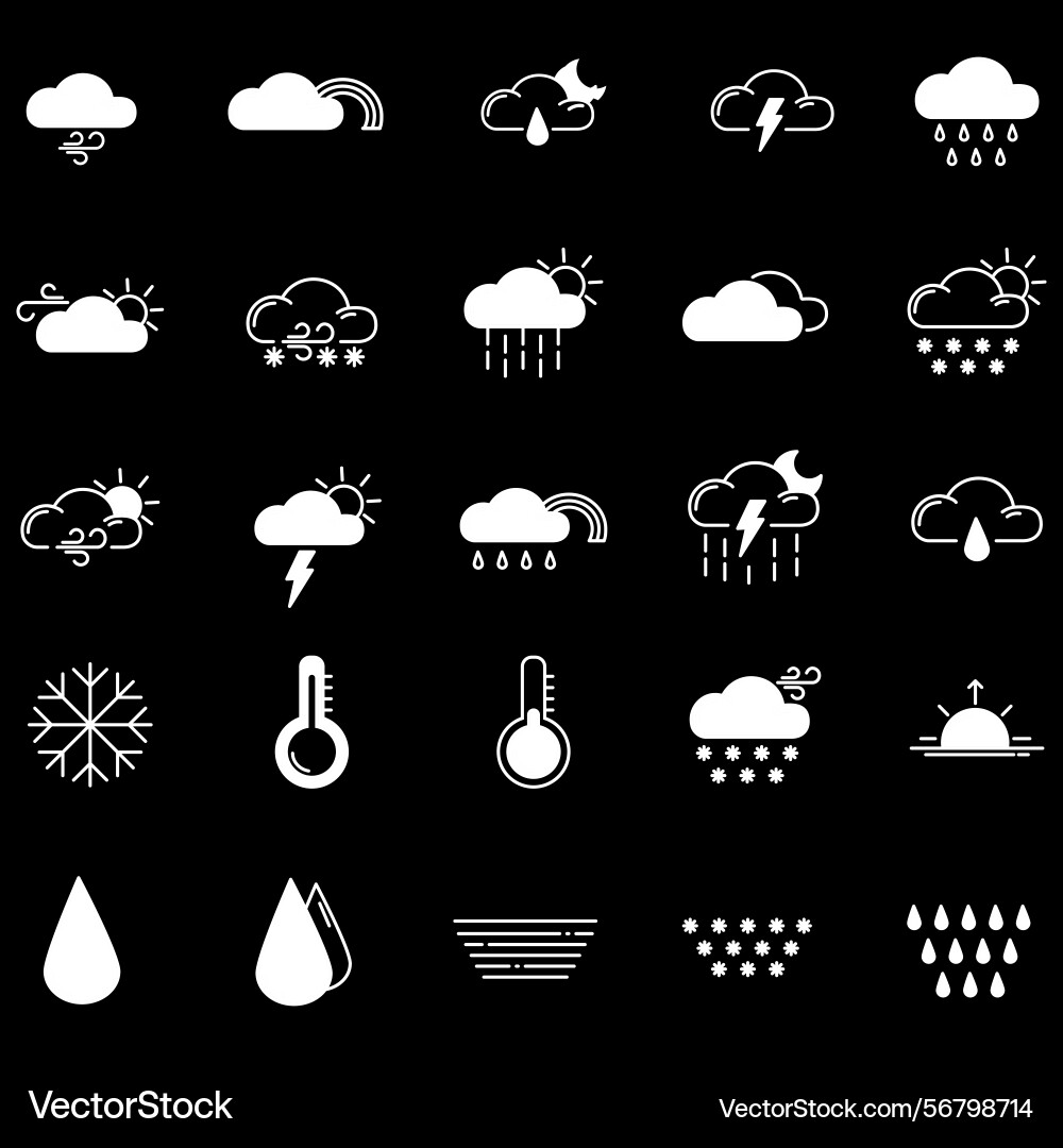 Clouds icons set of in different form Clouds icons set of in different form vector image