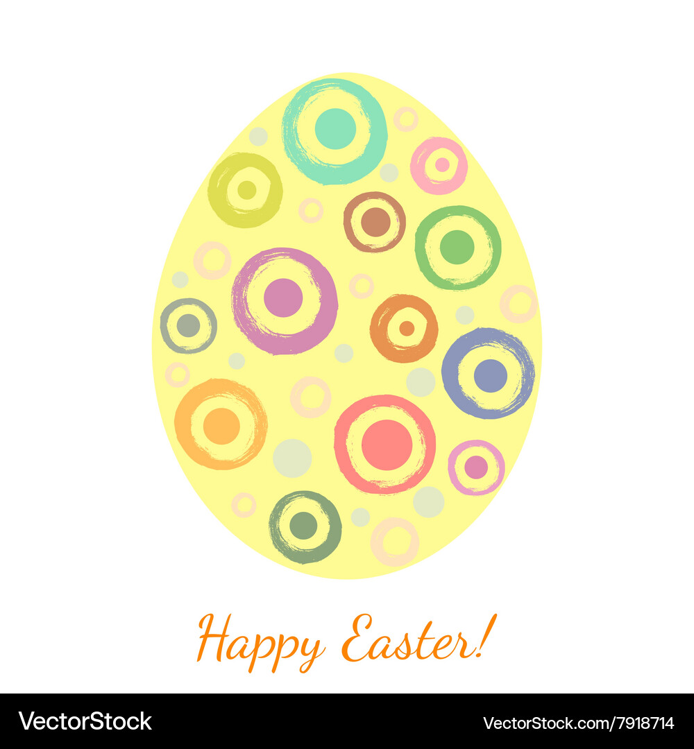 Grunge blobs in a shape of easter egg Vector Image