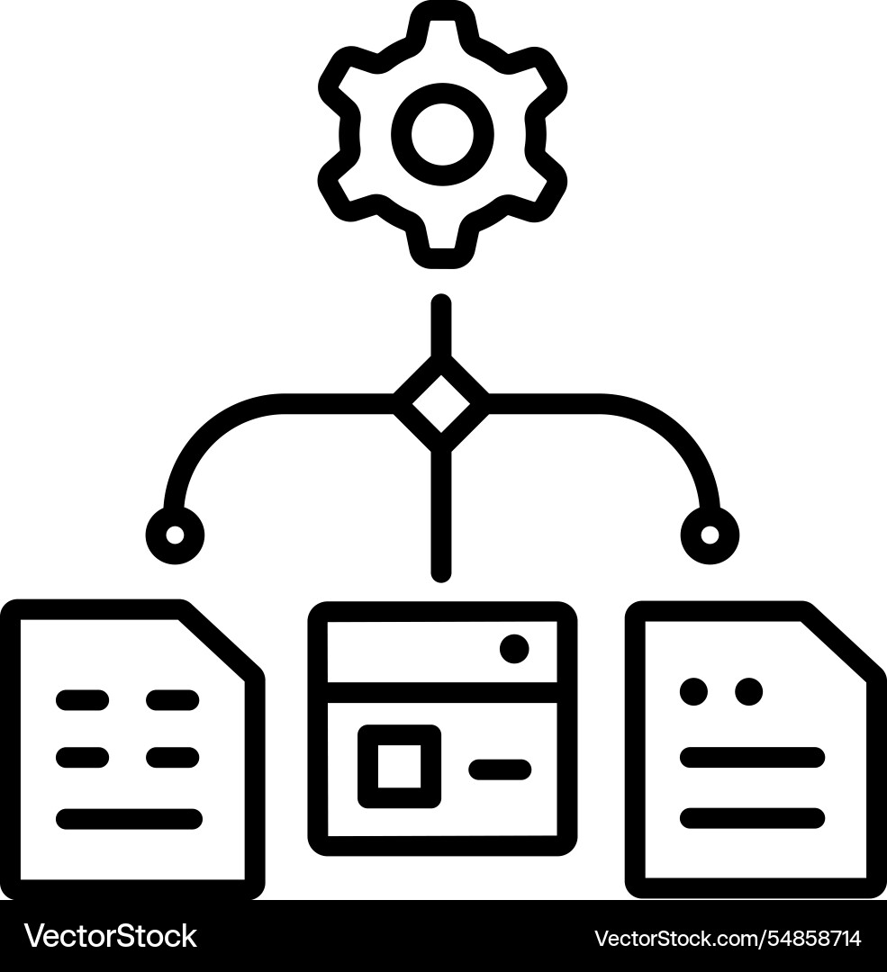 Network setting Vector Image