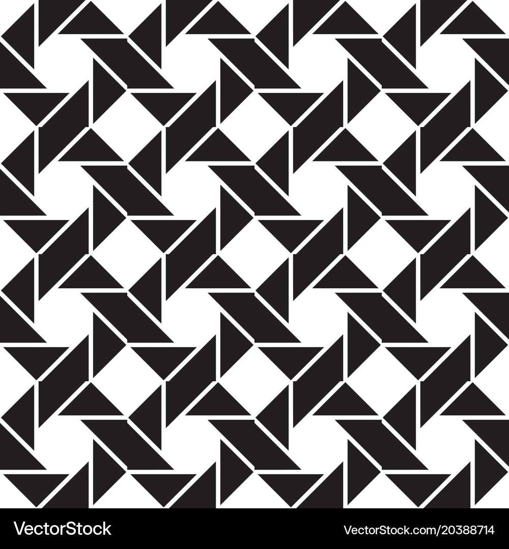 Universal repeating abstract shape in black vector image