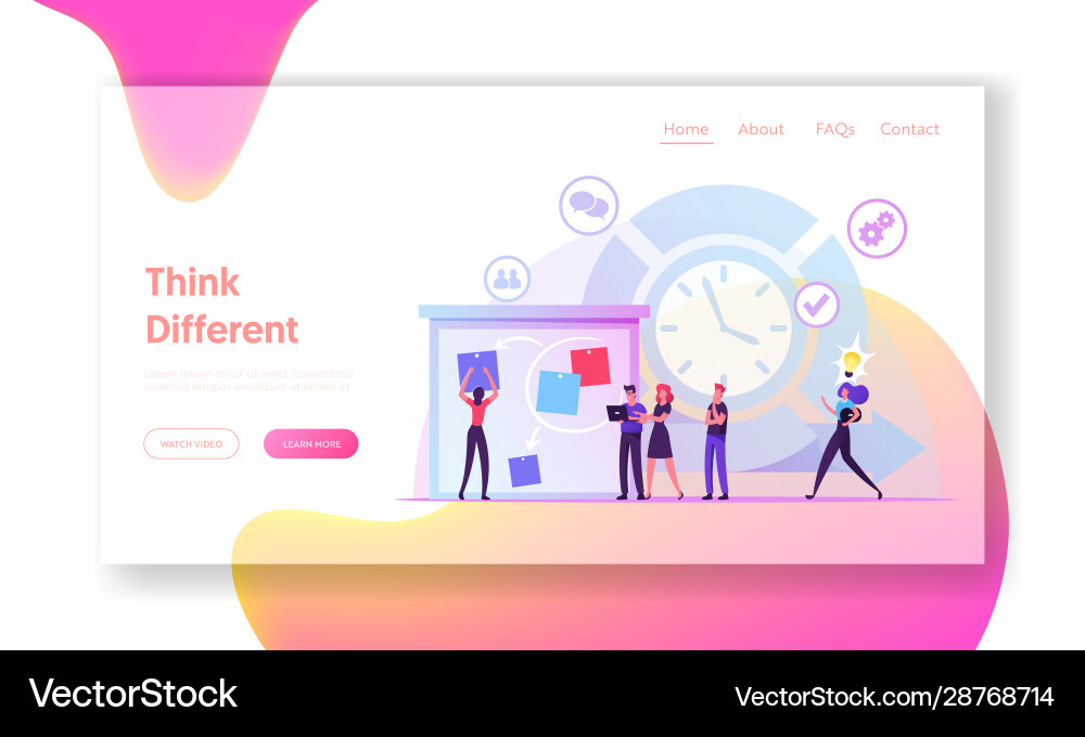Website der Agile Development Software Method Website der Agile Development Software Method vektorbild