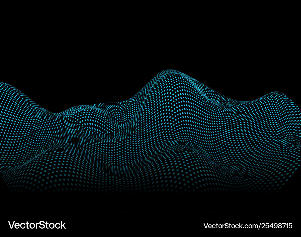 Abstract flowing dots background Vector Image