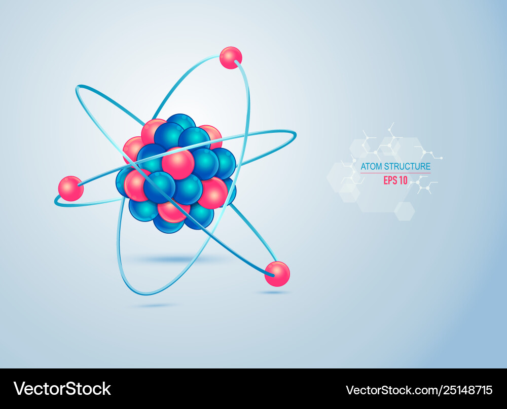 Atomic Structure Model vector image