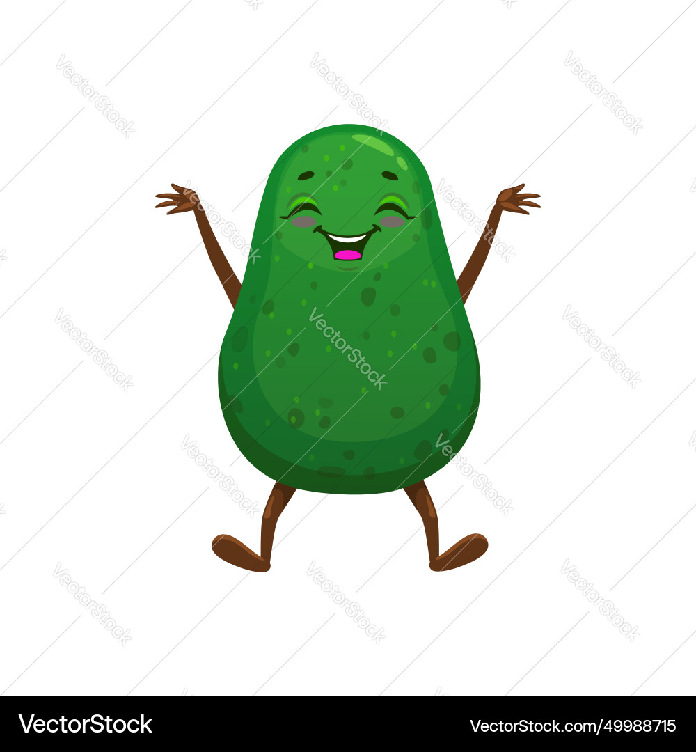 Cartoon mexican springt glücklich avocado Charakter Cartoon mexican springt glücklich avocado Charakter vektorbild
