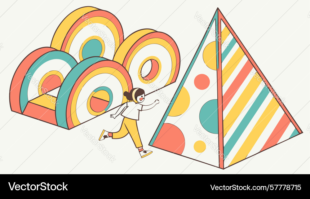 Dynamic abstract playground with colorful Vector Image