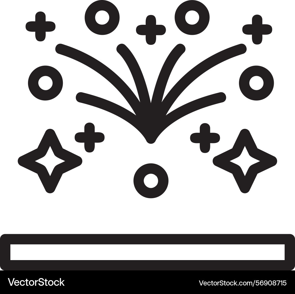 Fireworks linear style icon design Vector Image