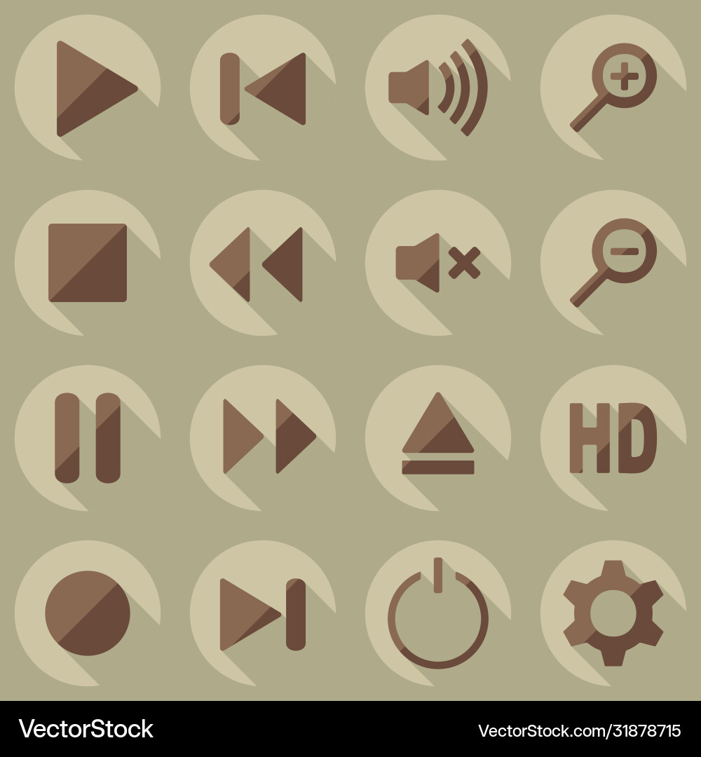 Flat modern design with shadow icon player vector image