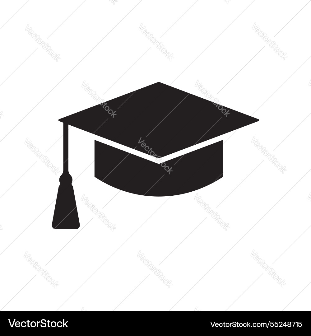Graduation hat icon cap Graduation hat icon cap vector image