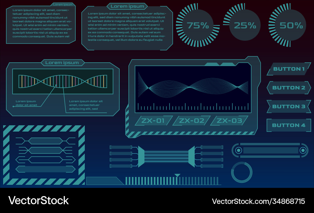 Hud and ui elements futuristic user Hud and ui elements futuristic user vector image