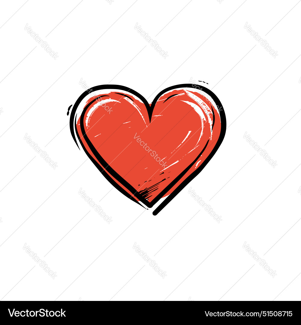 Liebe rotes Herz auf weißem Hintergrund Liebe rotes Herz auf weißem Hintergrund vektorbild