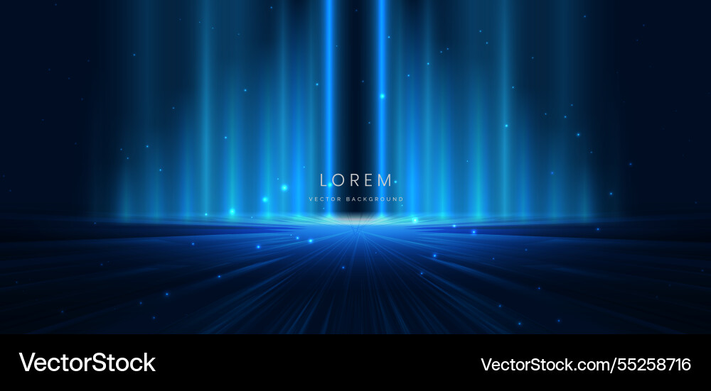 Abstract scene elegant blue light ray on dark Abstract scene elegant blue light ray on dark vector image