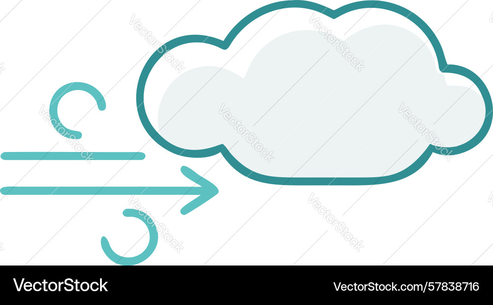 Cloud with swirling wind dynamic weather system Vector Image