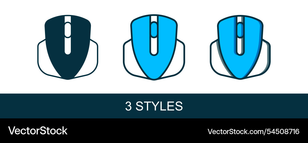 Filled outline computer mouse gaming icon Filled outline computer mouse gaming icon vector image