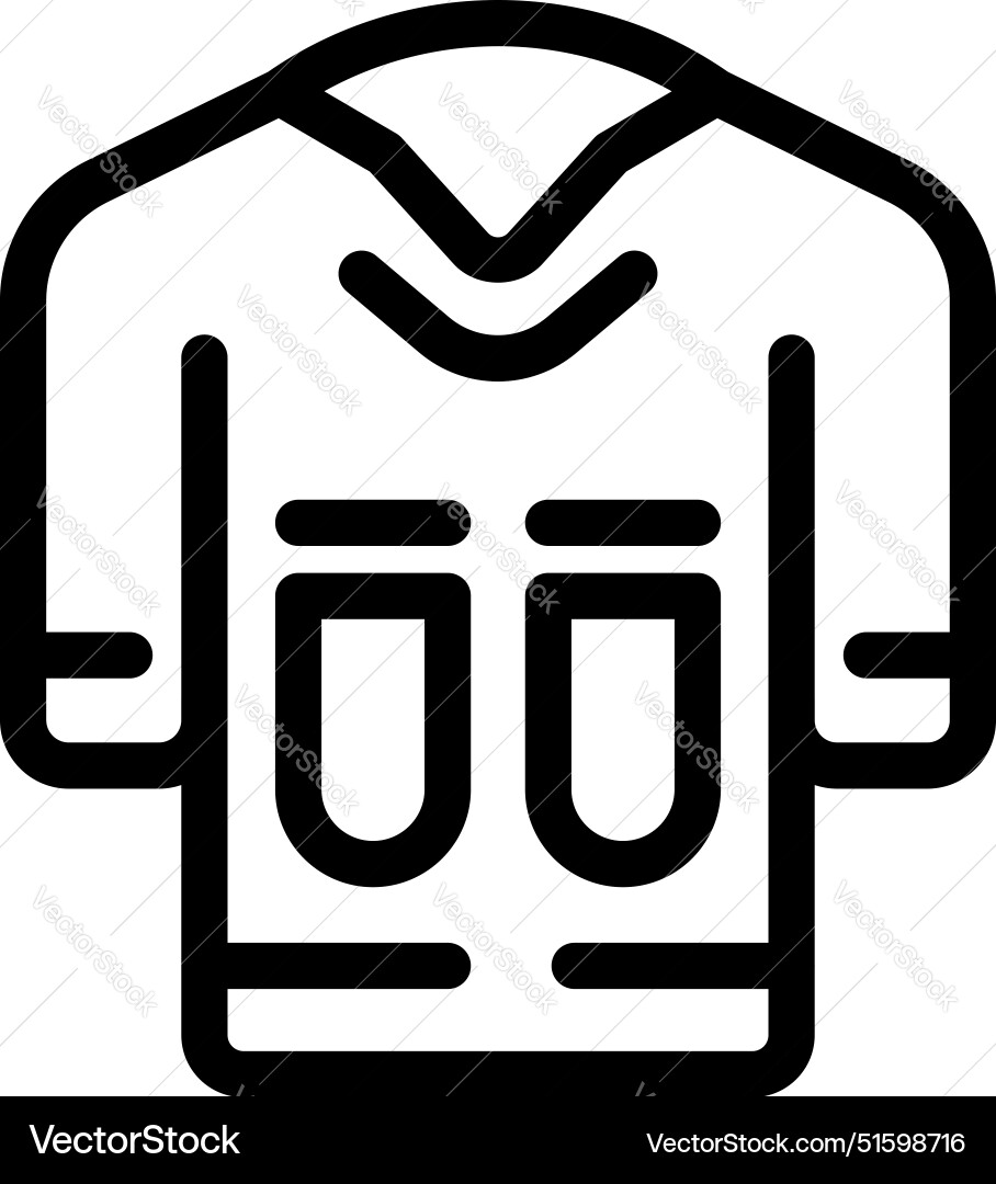 Icon of a winter jacket with collar and pockets Icon of a winter jacket with collar and pockets vector image