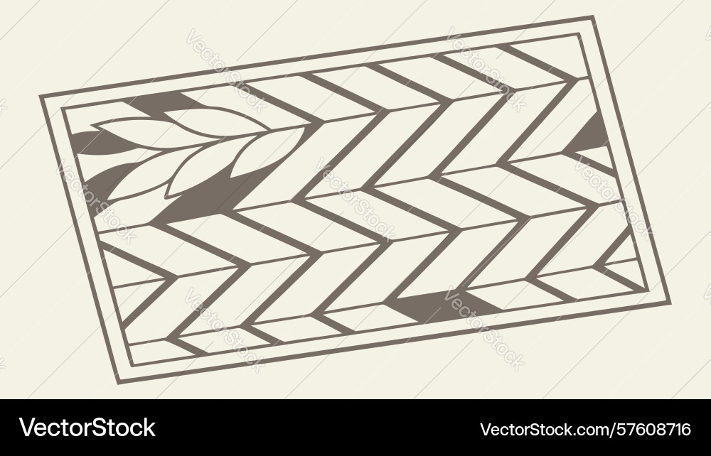 Interlocking geometric floor pattern elegant vector image