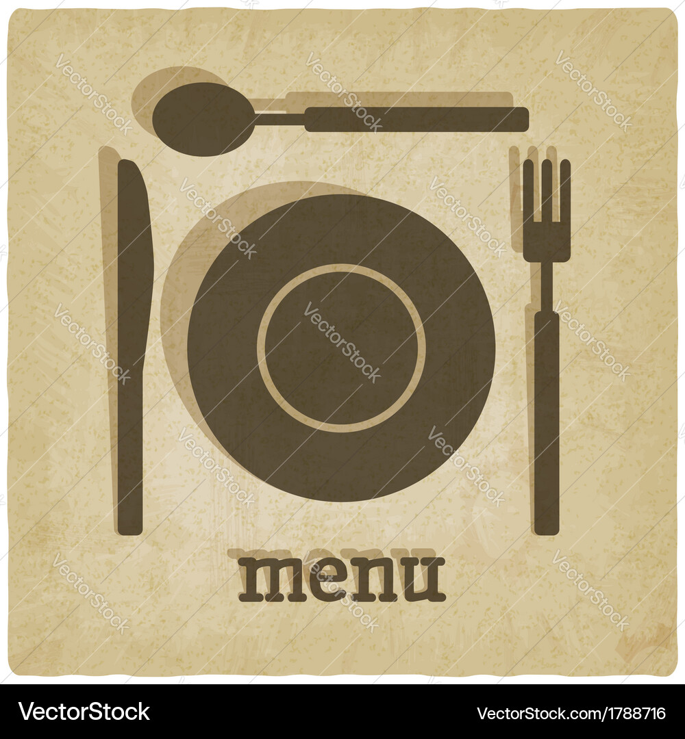 Old Menu Background - Rustic Style Vector Image