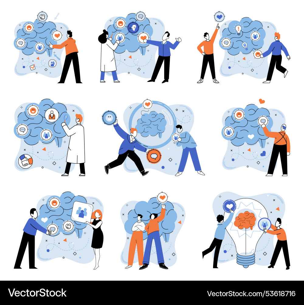 Thinking process imagination fuels development Thinking process imagination fuels development vector image