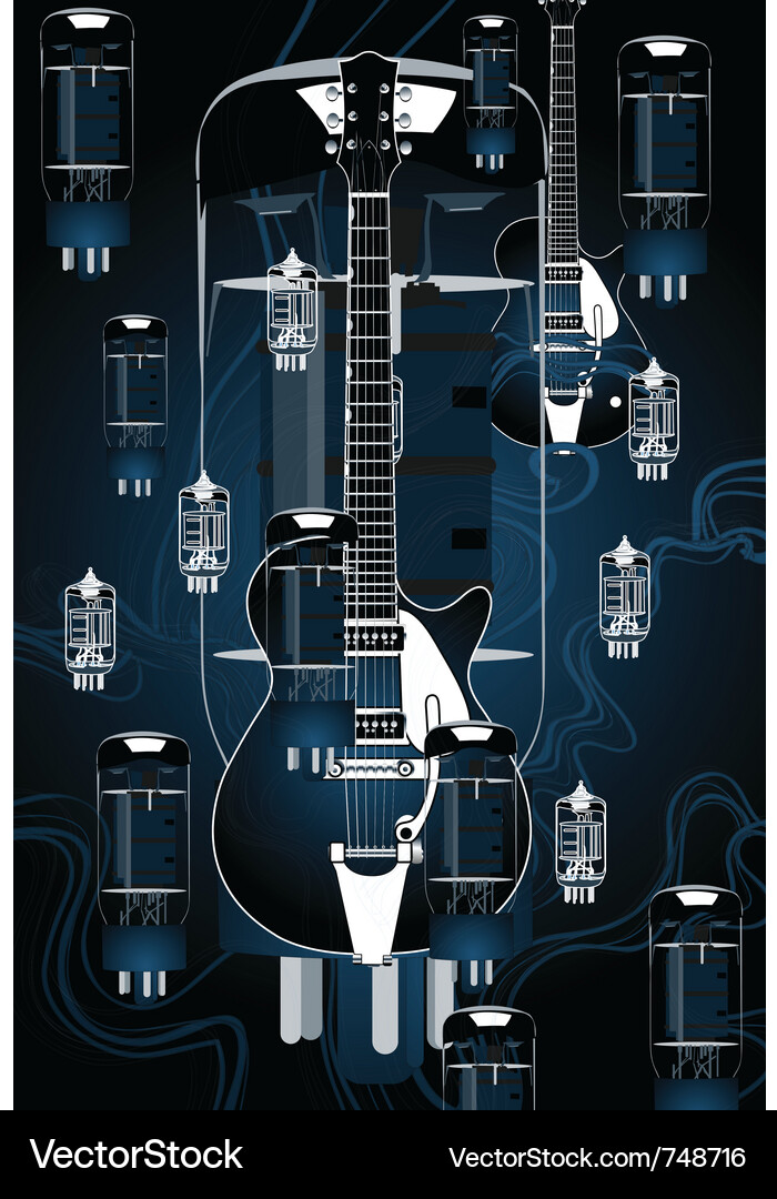 Vintage Electronic Tubes Vector Image