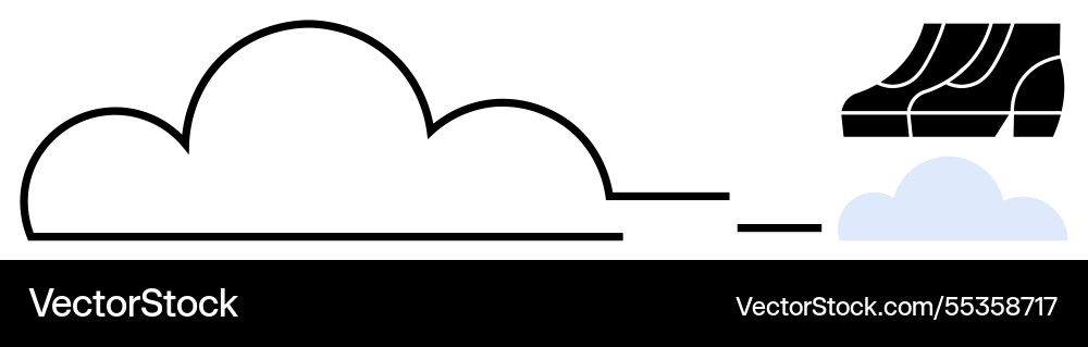 Cloud computing technology abstract line art Cloud computing technology abstract line art vector image