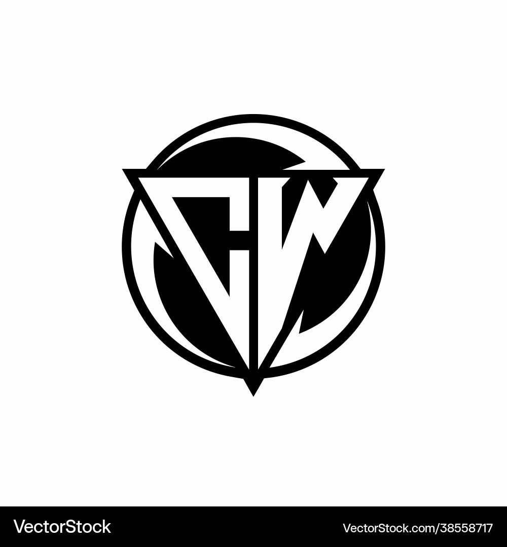 Cw logo monogram design template – Royalty-Free Vector | VectorStock, image size:1000x1079