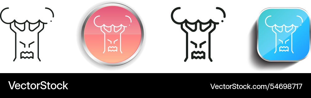 Haunted icon thin linear regular and button style vector image