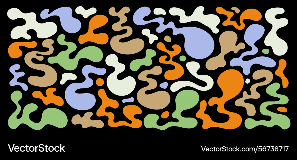 Liquid shape set colorful abstract elements Vector Image