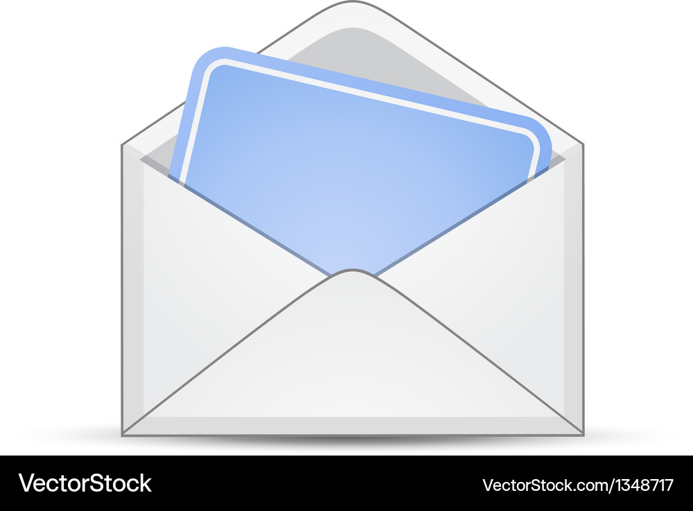 Open envelope with empty card Vector Image